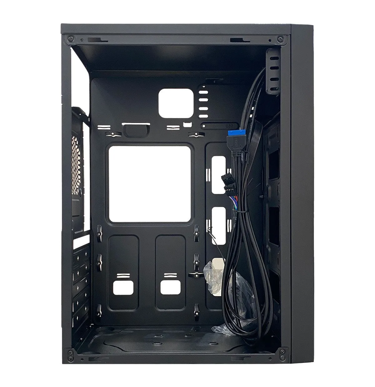 Корпус NOMAD NMD-C6016 mATX 1x3.5" 2x2.5" USB3.0х2 USB2.0х1 Черный, Без БП — фото 7