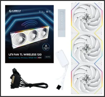 Вентилятор для корпуса Lian Li UNI FAN TL 120 Wireless 3x120mm Белый G99.12TL1W3W.00 — фото 2