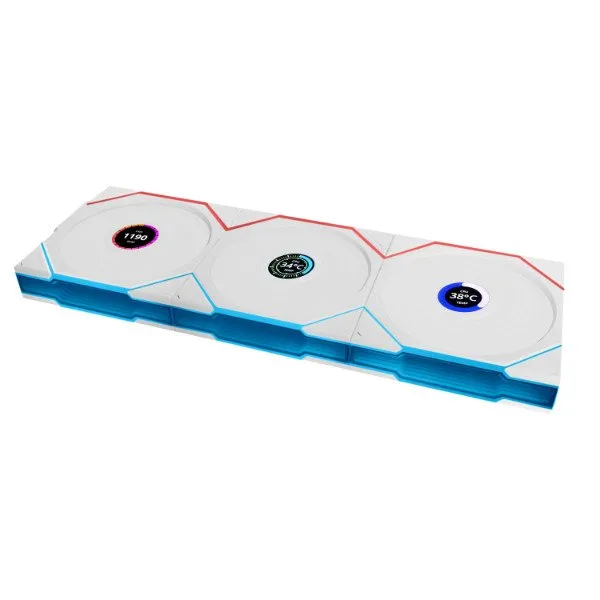Вентилятор для корпуса Lian Li UNI FAN TL120 LCD Wireless 3x120mm White G99.12TLLCD1W3W.00
