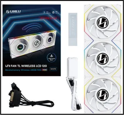 Вентилятор для корпуса Lian Li UNI FAN TL120 LCD Reverse Blade Wireless 3x120mm G99.12RTLLCD1W3W.00 — фото 3