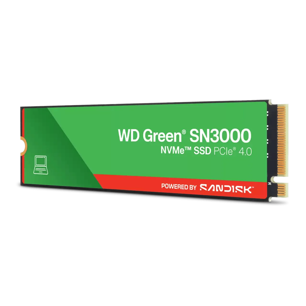 Твердотельный накопитель 1000GB SSD WD GREEN SN3000 M.2 2280 NVMe 4.0 R5000/W4200MB/s WDS100T4G0E