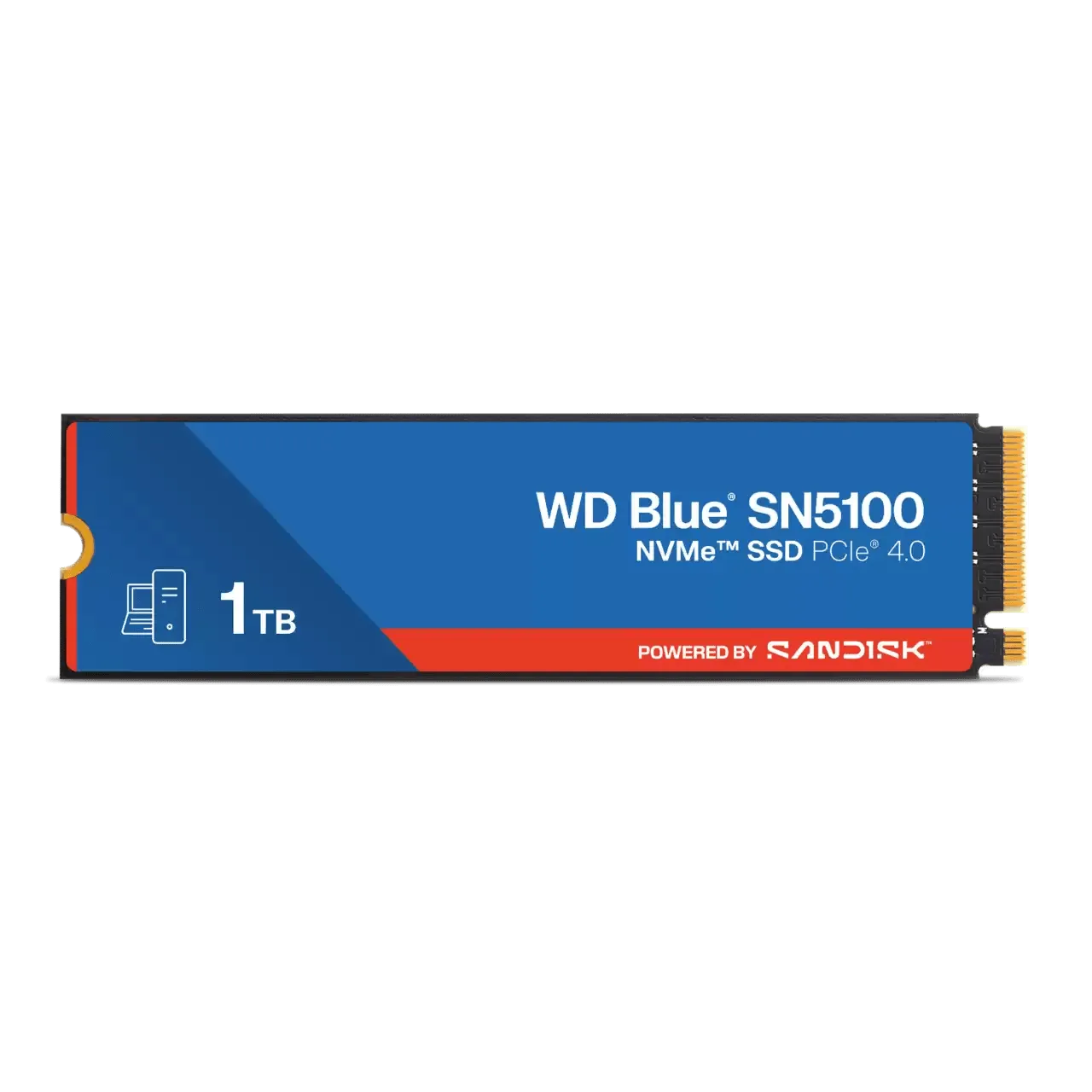 Твердотельный накопитель 1000GB SSD WD BLUE SN5100 M.2 2280 NVMe 4.0 R7100/W6700MB/s WDS100T5B0E