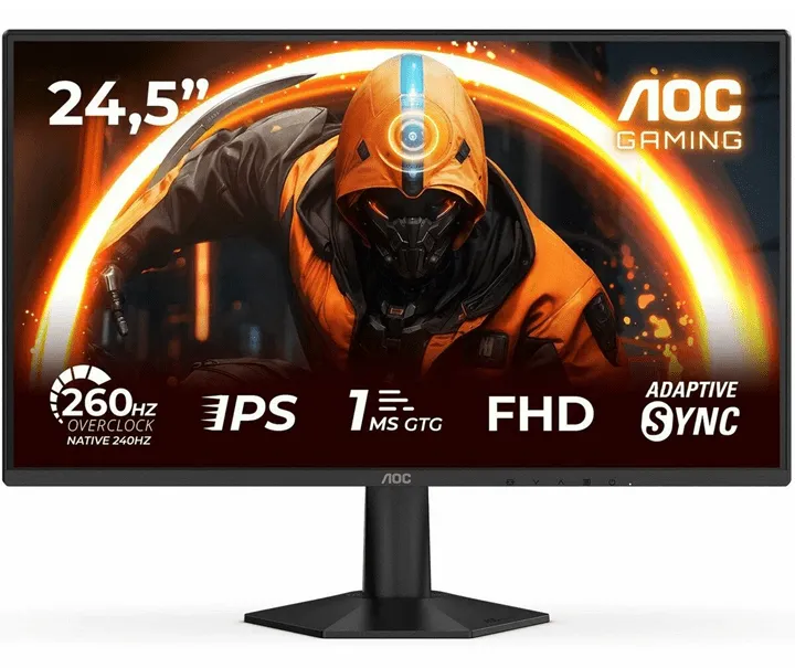 Монитор Игровой 24,5" AOC 25G50Z/01 IPS 1920x1080 260Hz 0.3ms 300cd/m 1000:1 HDR10 HDMI DP Черный