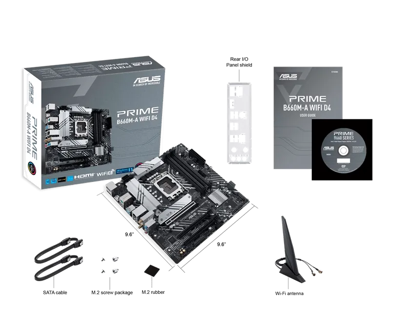 Материнская плата ASUS PRIME B660M-A WIFI D4, LGA1700 4xDDR4 4xSATA3 2xM.2 RAID 2xHDMI DP mATX — фото 6