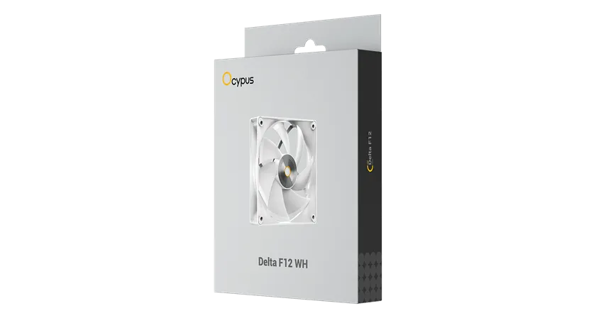 Вентилятор для корпуса Ocypus Delta F12 WH 1x(120x120x25mm) 2000RPM 73CFM Белый — фото 5