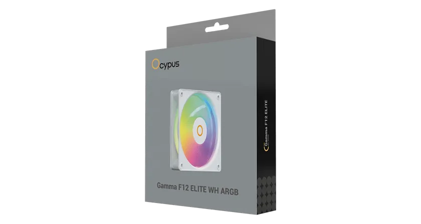 Вентилятор для корпуса Ocypus Gamma F12 Elite WH ARGB 1x(120x120x25mm) 600-1800RPM 56CFM Белый — фото 6