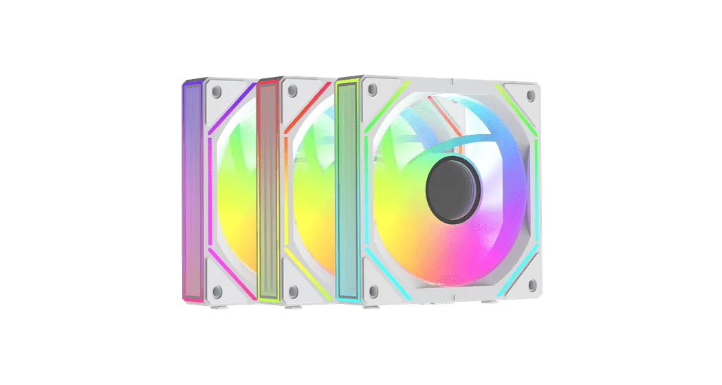Вентилятор для корпуса Ocypus Gamma F12 UNI WH ARGB REVERSE BLADE 3-IN-1 3x(123x120x25mm) Белый