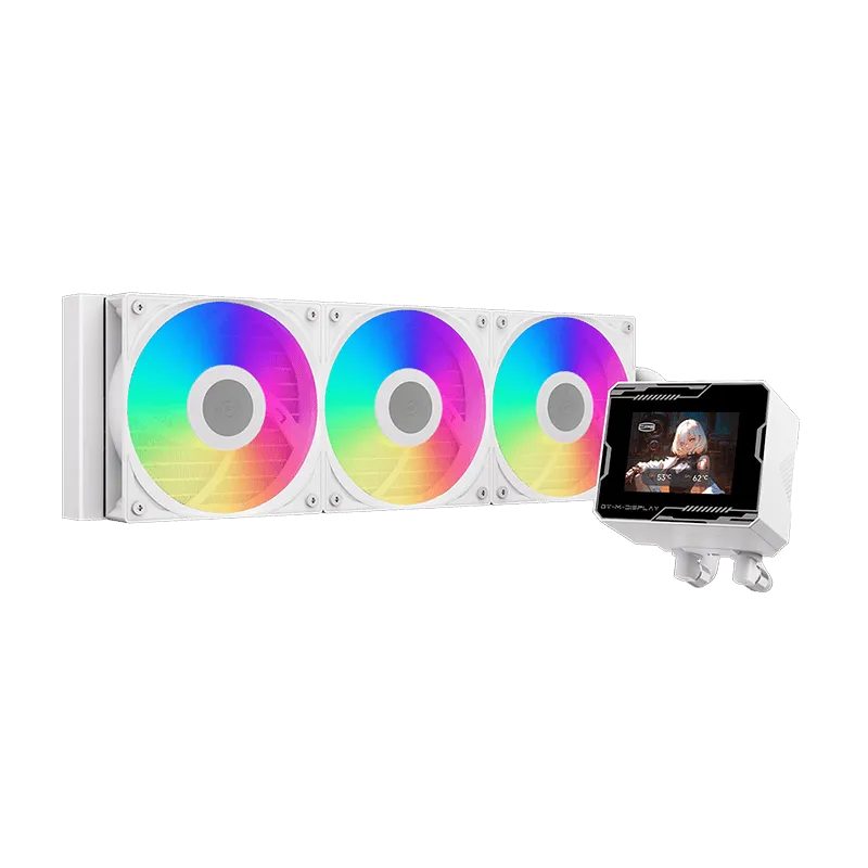Водяное охлаждение для CPU PCCooler GT360M ARGB Display WH TDP 300W 115X/1200/1700/1851/AM4/AM5 Бел