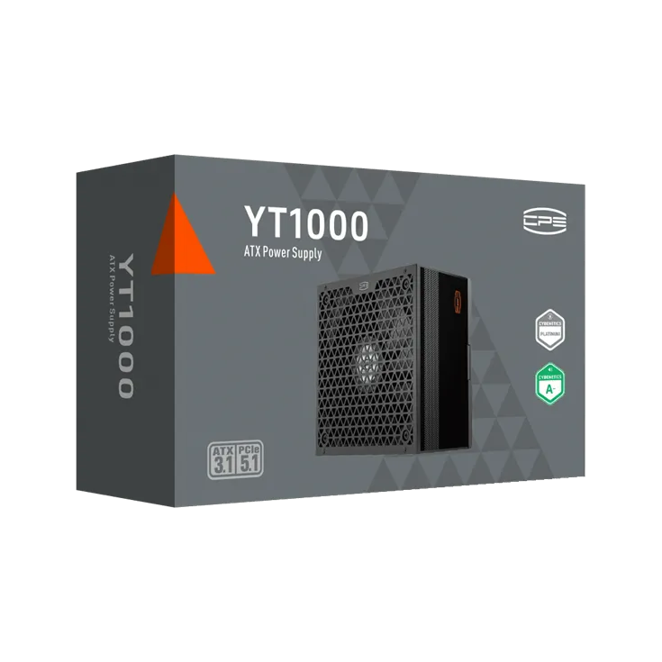 Блок питания PCCooler 1000W, YT1000, Full Modular, PLATINUM, 93.5%, Fan 135mm, Черный, P5-YT1000-P1F — фото 2