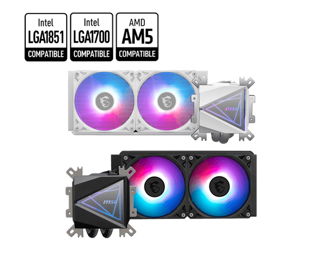 Водяное охлаждение для CPU MSI MAG CORELIQUID I240 Socket Intel/AMD, ARGB GEN2, Fan 2x120см Черный