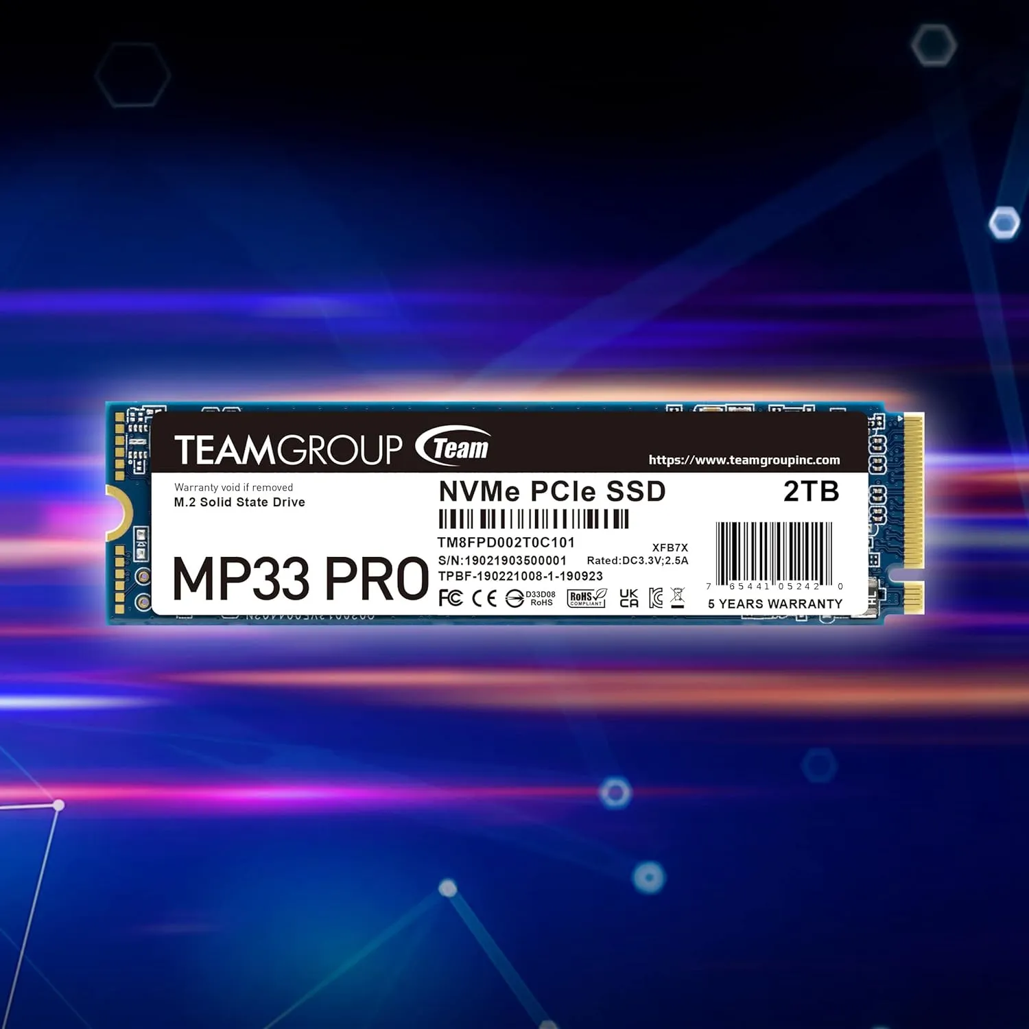 Твердотельный накопитель 2000GB SSD TeamGroup MP33 PRO M.2 NVMe R3500Mb/s W3000MB/s TM8FPD002T0C101 — фото 5