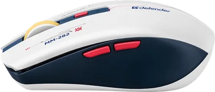 Мышь игровая беспроводная Defender Dila MM-282 белый + синий — фото 5