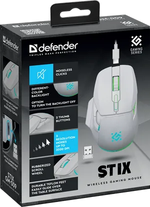 Мышь Defender Stix GM-009 белый — фото 6