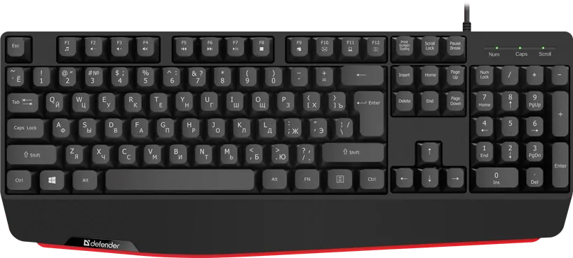 Клавиатура USB Defender Atom HB-546 черный