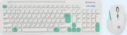 Комплект беспроводной клавиатура+мышь Defender Cerrato C-978 RU белый