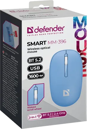 Мышь беспроводная Defender Smart MM-396 синий — фото 5