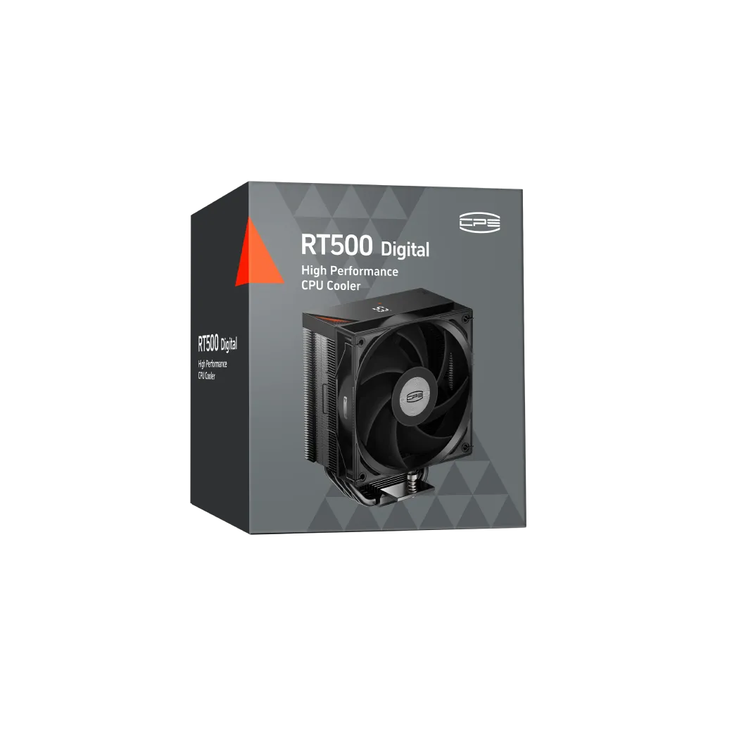 Вентилятор для процессора PCCooler RT500 Digital BK TDP 245W 4-pin 1200/1700/18XX/AM4/AM5 Черный — фото 8