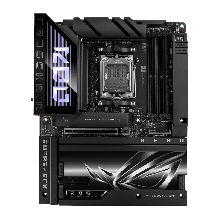 Материнская плата ASUS ROG CROSSHAIR X870E HERO BTF AM5 4xDDR5 4xSATA Raid 5xM.2 4xType-C HDMI ATX