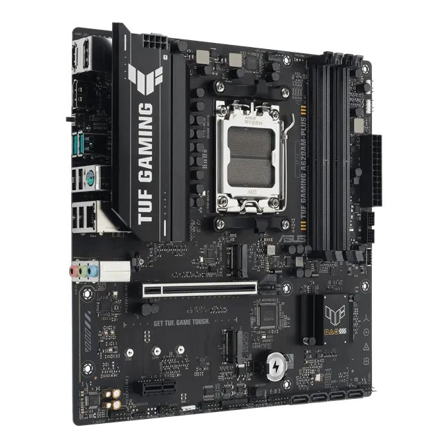 Материнская плата ASUS TUF GAMING A620AM-PLUS AM5 A620A 4xDDR5 4xSATA3 RAID 2xM.2 1xHDMI 2xDP mATX — фото 3