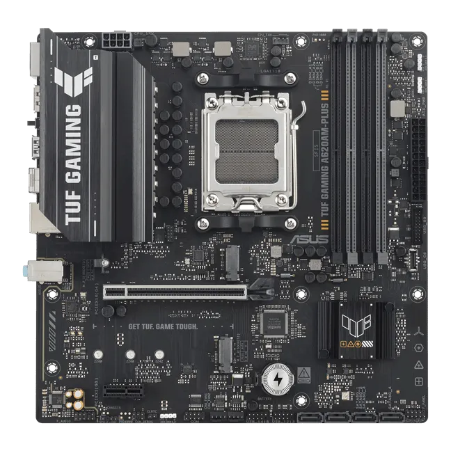 Материнская плата ASUS TUF GAMING A620AM-PLUS AM5 A620A 4xDDR5 4xSATA3 RAID 2xM.2 1xHDMI 2xDP mATX — фото 2