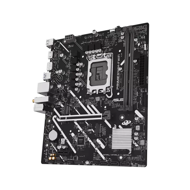 Материнская плата ASUS PRIME B760M-F WIFI, LGA1700 B760 2xDDR5 4xSATA3 2xM.2 RAID 1xHDMI 1xDP mATX — фото 4