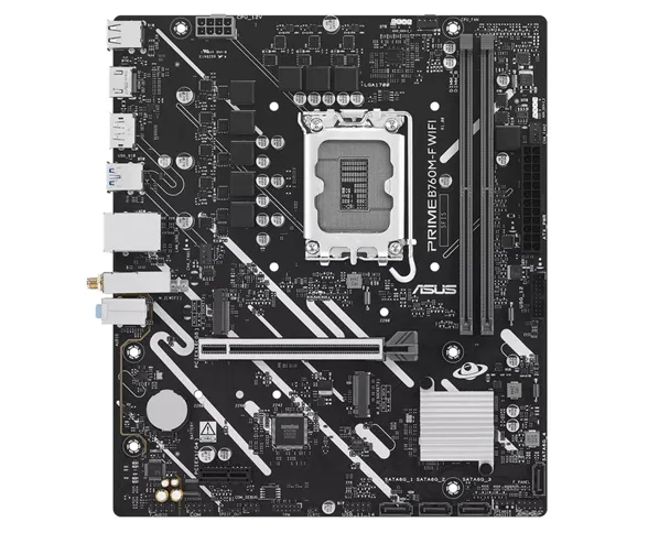 Материнская плата ASUS PRIME B760M-F WIFI, LGA1700 B760 2xDDR5 4xSATA3 2xM.2 RAID 1xHDMI 1xDP mATX