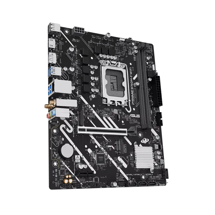 Материнская плата ASUS PRIME B760M-F WIFI, LGA1700 B760 2xDDR5 4xSATA3 2xM.2 RAID 1xHDMI 1xDP mATX — фото 3