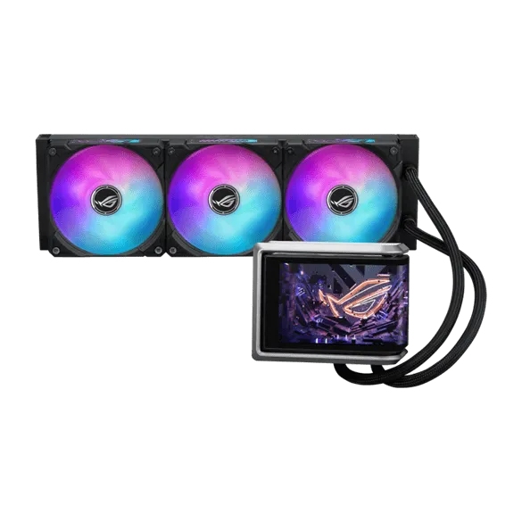 Водяное охлаждение CPU Asus ROG RYUO IV 360 ARGB, 3x120mm Liquid CPU Cooler, AMOLED-display, Black