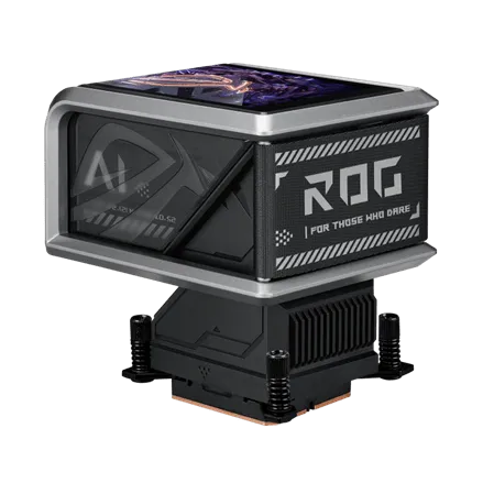 Водяное охлаждение CPU Asus ROG RYUO IV 360 ARGB, 3x120mm Liquid CPU Cooler, AMOLED-display, Black — фото 6