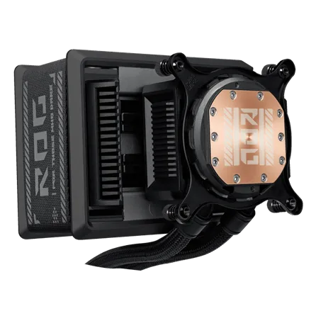 Водяное охлаждение CPU Asus ROG RYUO IV SLC 360 ARGB, 3x120mm, AMOLED-display, Black — фото 5