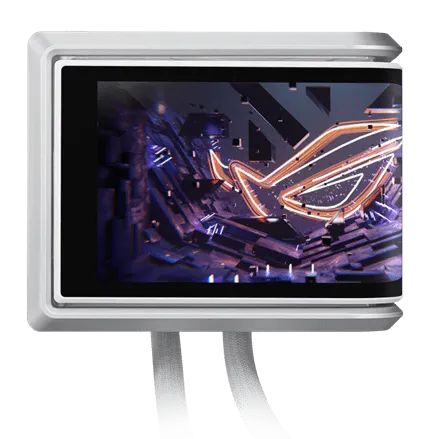 Водяное охлаждение CPU Asus ROG RYUO IV 360 ARGB WHT, 3x120mm, AMOLED-display, White — фото 7