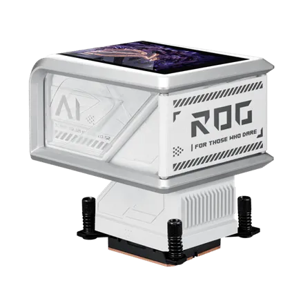 Водяное охлаждение CPU Asus ROG RYUO IV 360 ARGB WHT, 3x120mm, AMOLED-display, White — фото 5