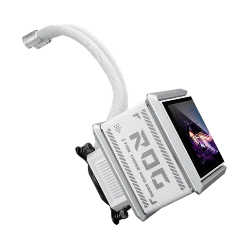 Водяное охлаждение CPU Asus ROG RYUO IV SLC 360 ARGB WHT, 3x120mm, AMOLED-display, Black — фото 4