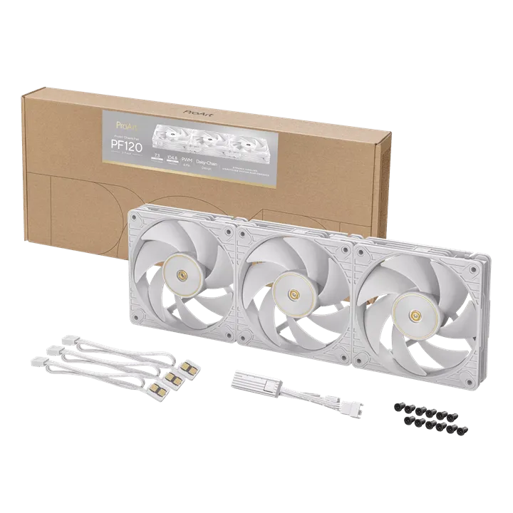 Вентилятор для корпуса ASUS PROART PF120 FAN PWM WHITE 3IN1 120x120x28 PF120-1/WT/3 IN 1//