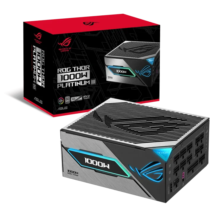 Блок питания ASUS 1000W, ROG Thor 1000W Platinum III, Full Modular, ROG-THOR-1000P3-GAMING — фото 8