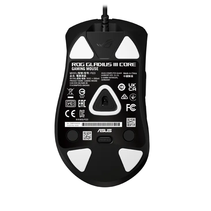 Мышь ASUS ROG GLADIUS III CORE проводная, RGB, 12000dpi, USB, Black 90MP04E0-BMUA00 — фото 2