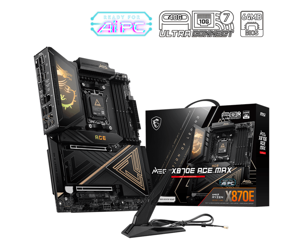 Материнская плата MSI MEG X870E ACE MAX AM5 4xDDR5 4xSATA3 RAID 5xM.2 4xType-C ATX