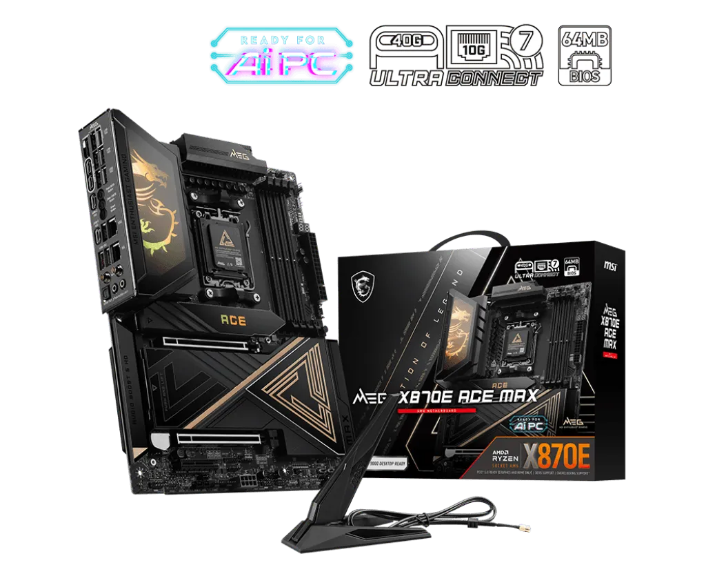 Материнская плата MSI MEG X870E ACE MAX AM5 4xDDR5 4xSATA3 RAID 5xM.2 4xType-C ATX