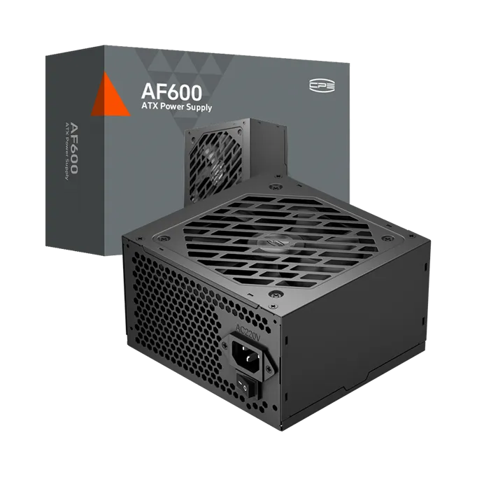 Блок питания PCCooler 600W, AF600, Non Modular, 80+, КПД ≥80%, ATX, FAN 120mm, Черный, P1-AF600-N1H