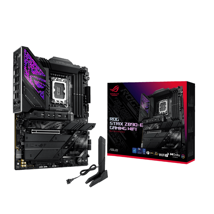 Материнская плата ASUS ROG STRIX Z890-E GAMING WIFI, LGA1851 Z890 4xDDR5 4xSATA3 7xM.2 ATX