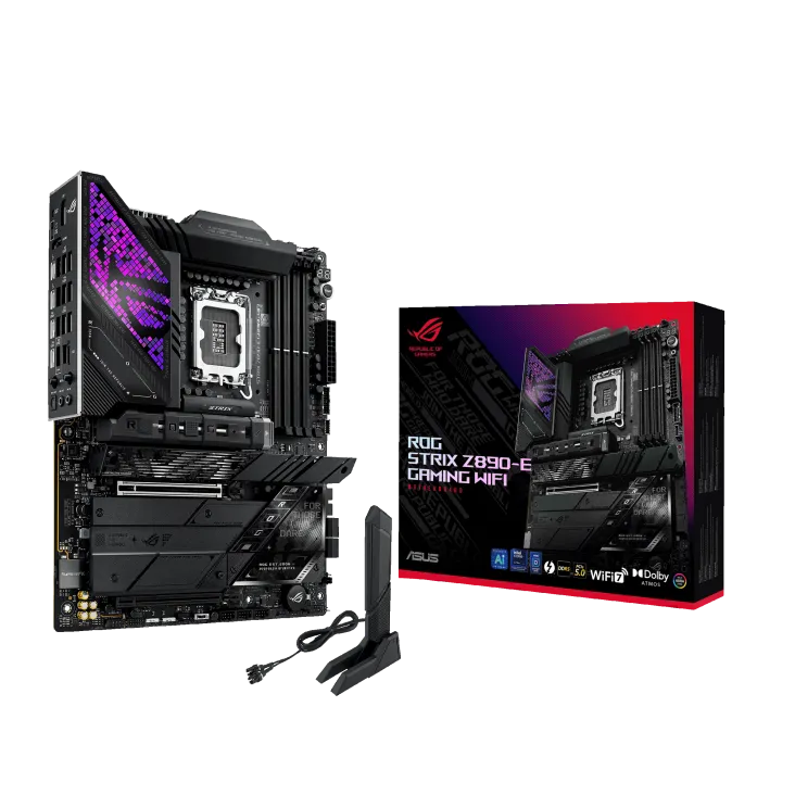 Материнская плата ASUS ROG STRIX Z890-E GAMING WIFI, LGA1851 Z890 4xDDR5 4xSATA3 7xM.2 ATX — фото 3