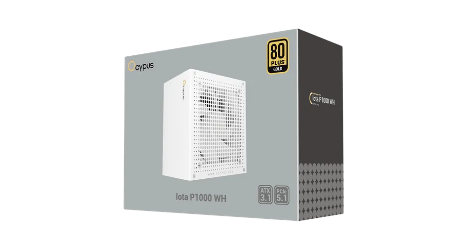 Блок питания Ocypus 1000W, Iota P1000 WH, Full Modular, 80+ GOLD, Белый, Iota-P1000-G1FFWH025X-EU — фото 7
