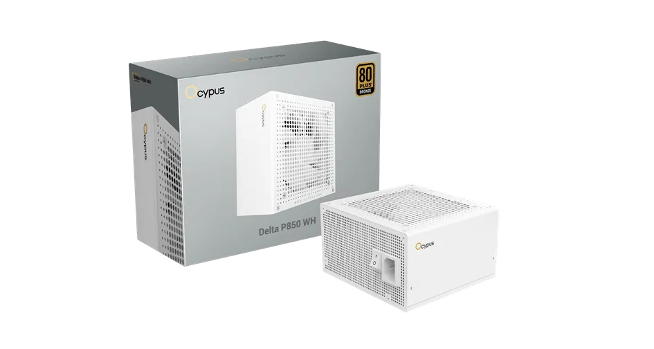 Блок питания Ocypus 850W, Delta P850 WH, Non modular, 80+ BRONZE, Белый, Delta-P850-B1FDWH025X-EU