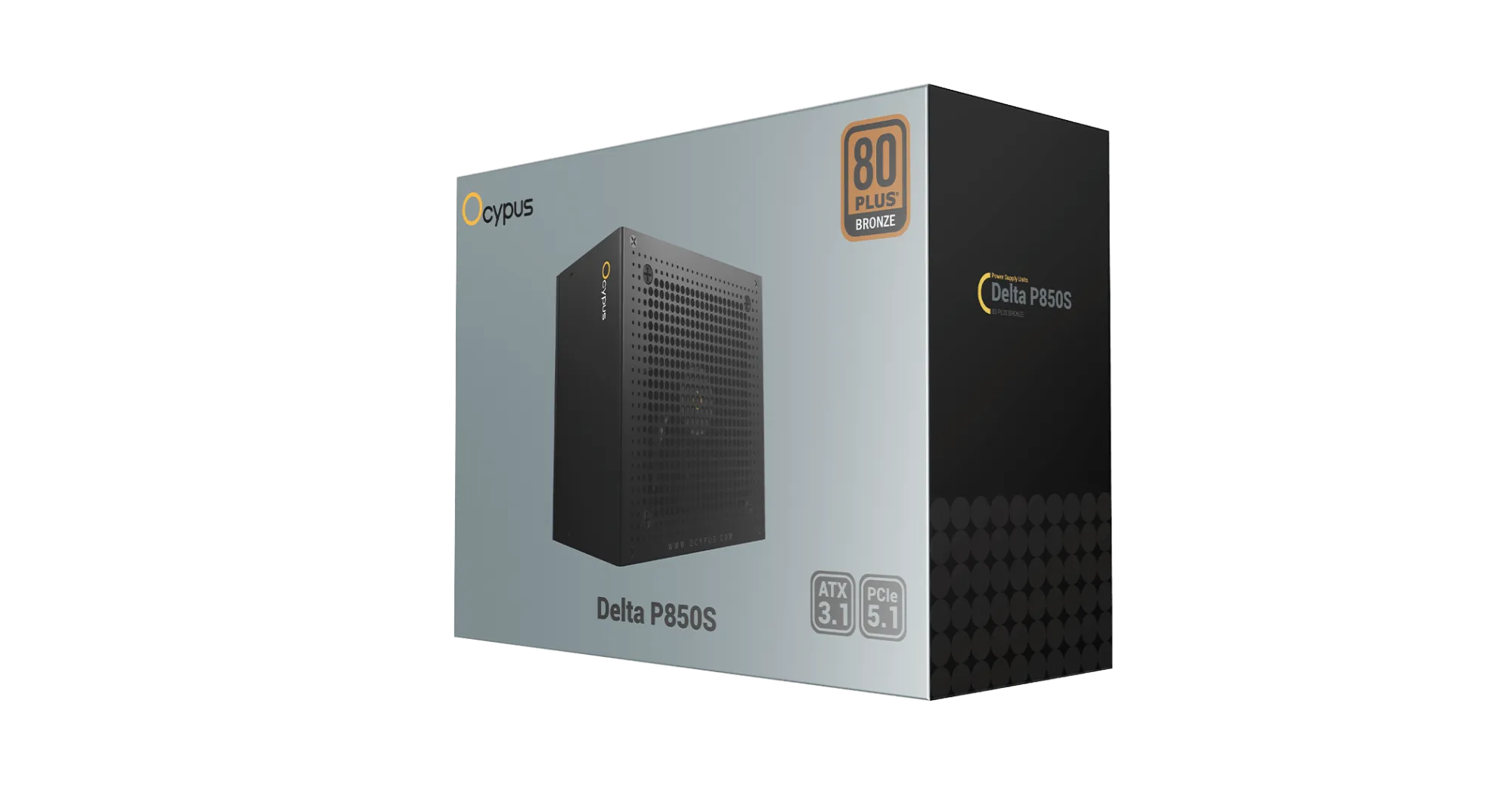 Блок питания Ocypus  850W, Delta P850S, Non modular, 80+ BRONZE, Черный, Delta-P850S-BDFBK025X-EU — фото 7