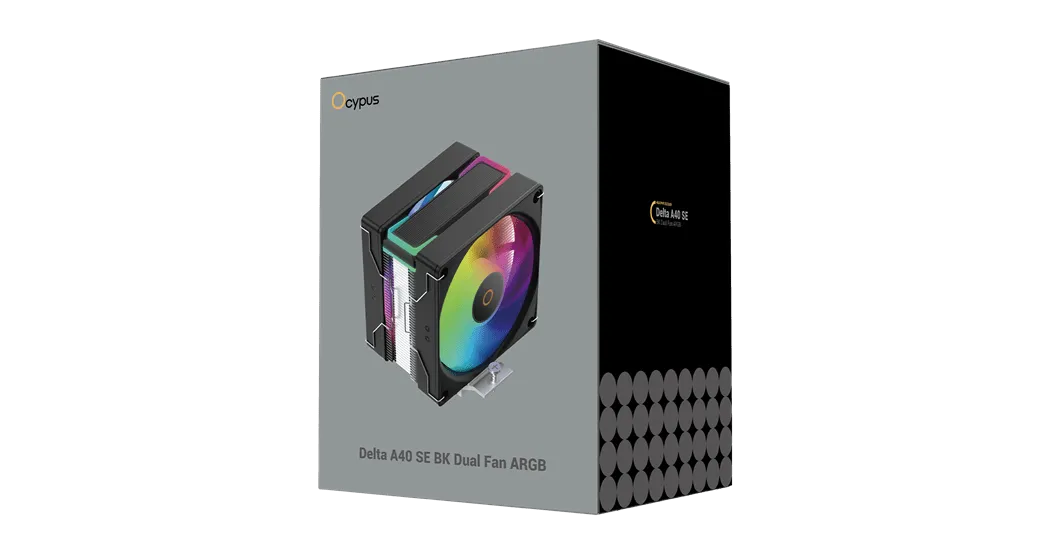Вентилятор для процессора Ocypus Delta A40 SE BK Dual Fan ARGB TDP 200W 4-pin Intel/AMD Черный — фото 6