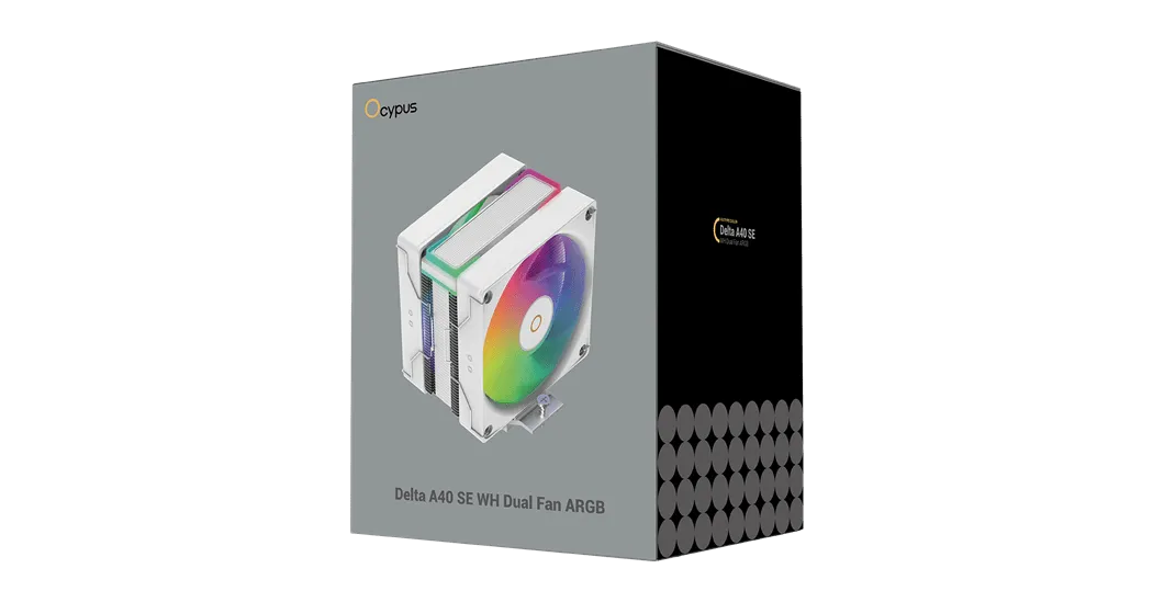Вентилятор для процессора Ocypus Delta A40 SE WH Dual Fan ARGB TDP 200W 4-pin Intel/AMD Белый — фото 6