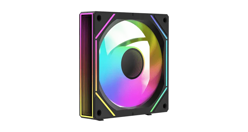 Вентилятор для корпуса Ocypus Gamma F12 UNI BK ARGB 1x(123x120x25mm), 800-1800 RPM Черный