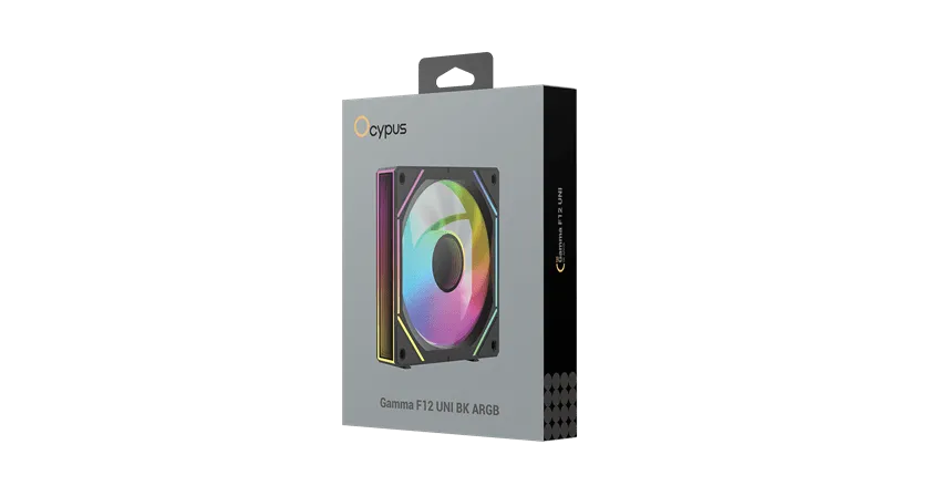 Вентилятор для корпуса Ocypus Gamma F12 UNI BK ARGB 1x(123x120x25mm), 800-1800 RPM Черный — фото 5