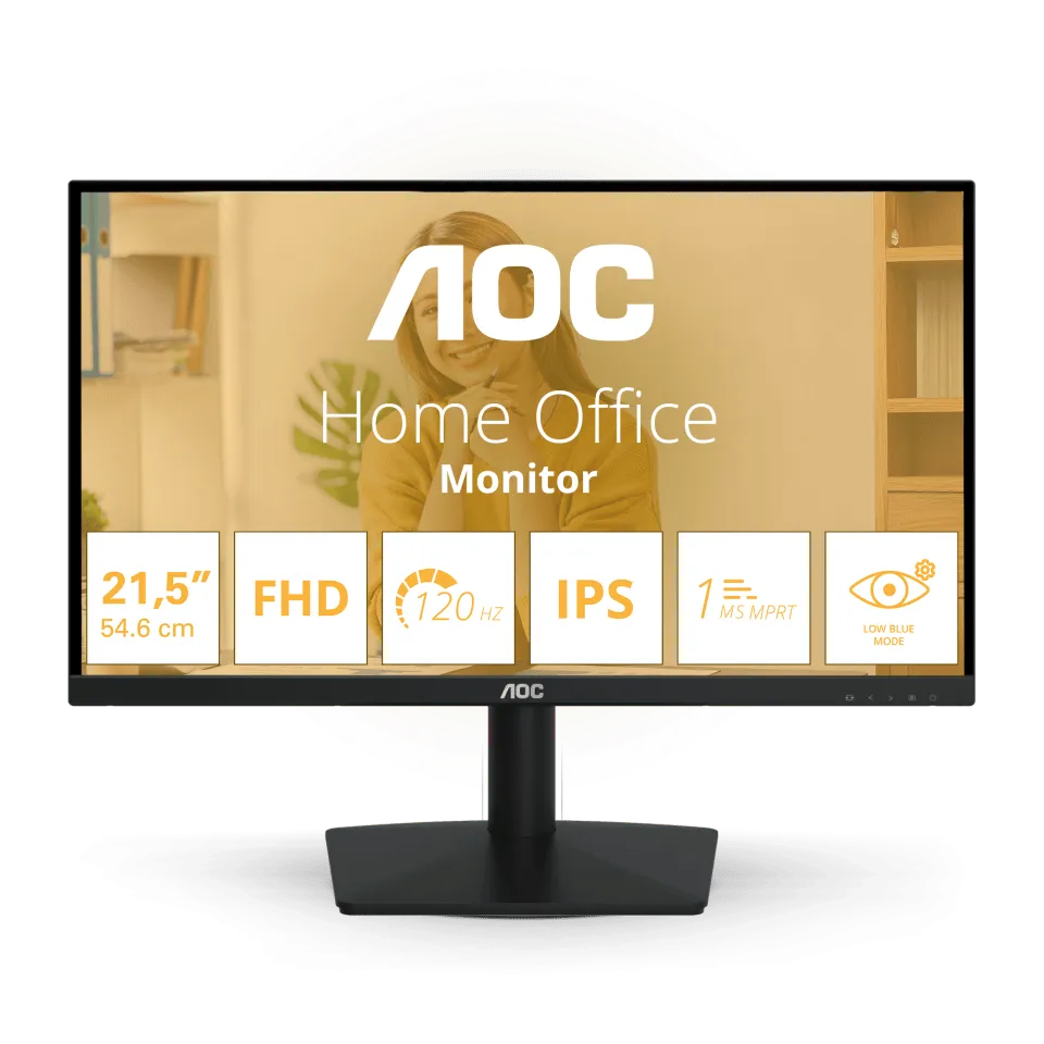 Монитор 21.5" AOC 22B15H2/01 IPS 1920x1080 120Hz 4ms 250 cd/m2 1000:1 VGA HDMI Черный