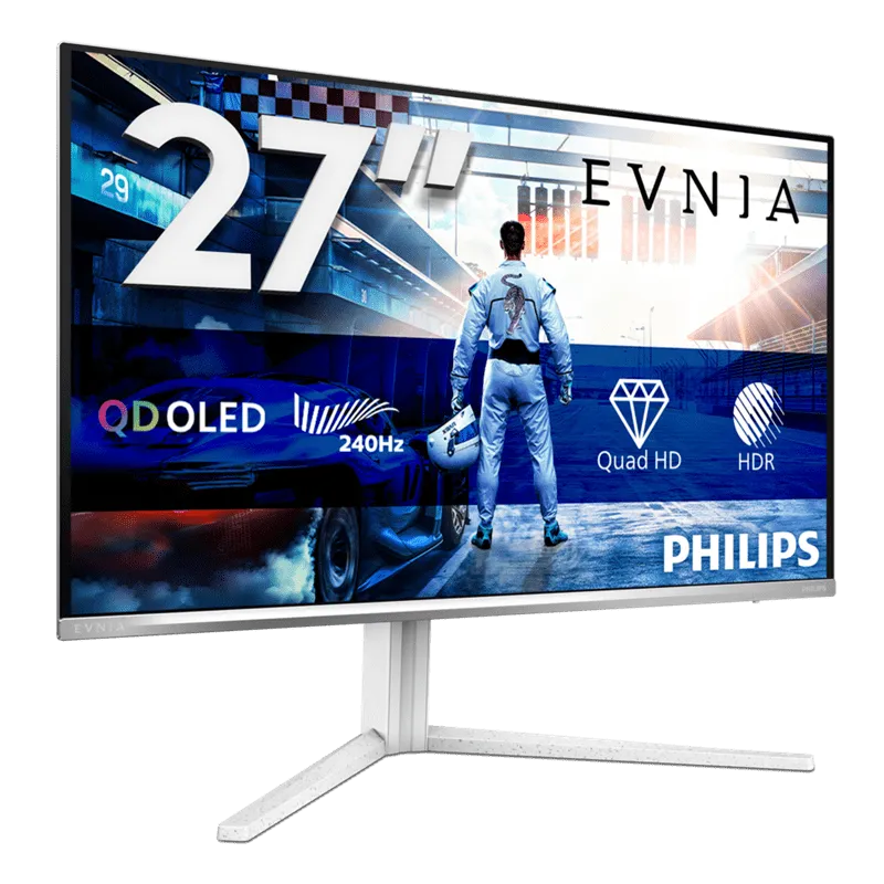 Монитор 27" PHILIPS 27M2N6501L/00/01 QD-OLED 2560x1440 240Hz 0,03мс 400кд/м 1,5M:1 2xHDMI 1xDP Белый — фото 2